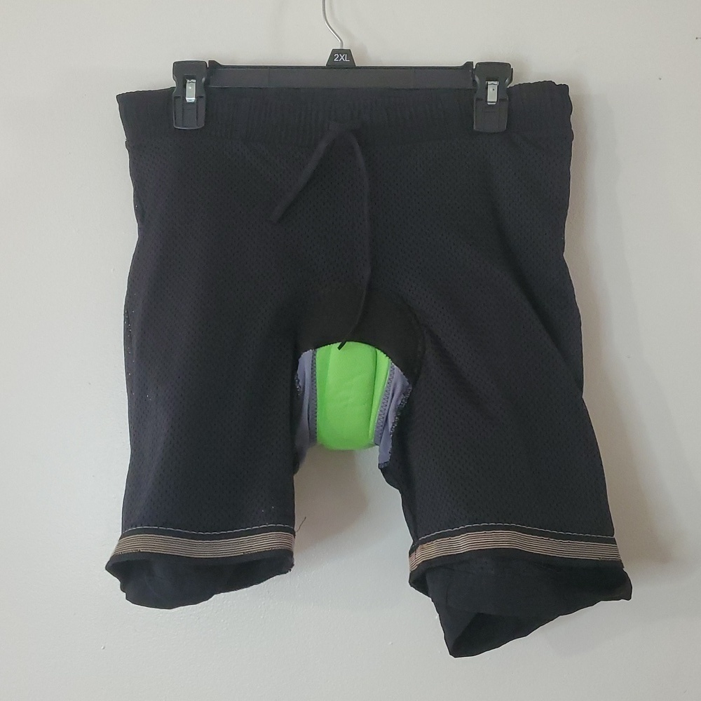 Mens Canari Padded Cycling Shorts Size Medium Black Polyester 9" Drawstring - Picture 8 of 13